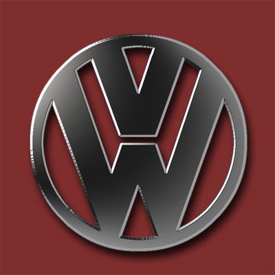 VW logo aluminium fr set ud med lysreflekser Lavet fra bunden i Photoshop